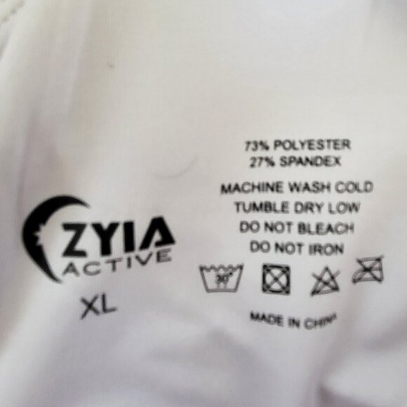 EUC Zyia Sports Bra and Leggings Pink Leopard - XL Bra, Size 12 Leggings - Picture 6 of 7